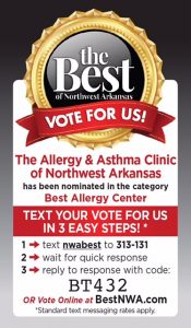 Vote for The Allergy and Asthma Clinic as Best of NWA